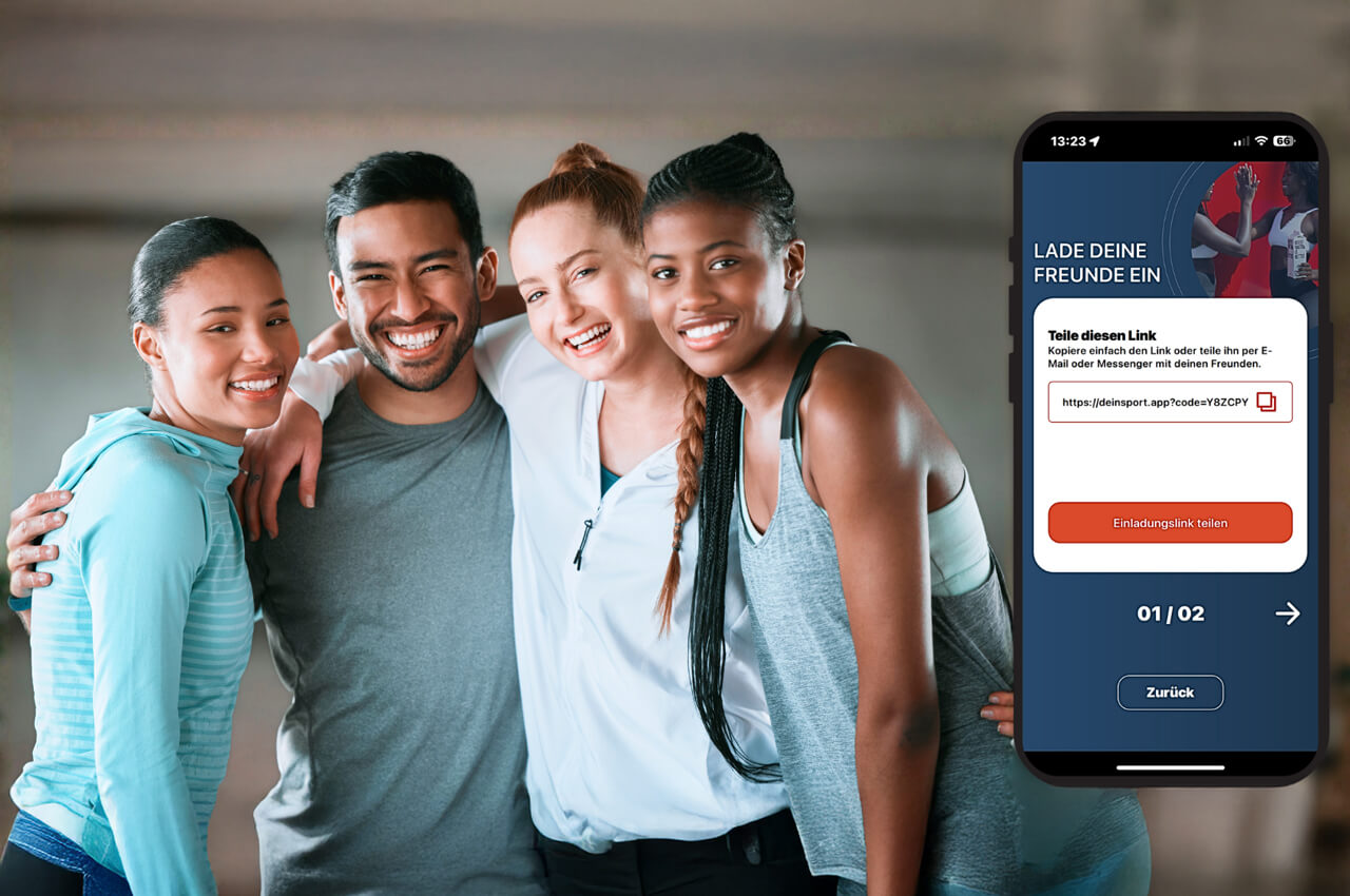 Die App agiert als ständiger, kostenloser Begleiter Ihrer Mitglieder Fitnessstudiomitglieder und Smartphone Mockup