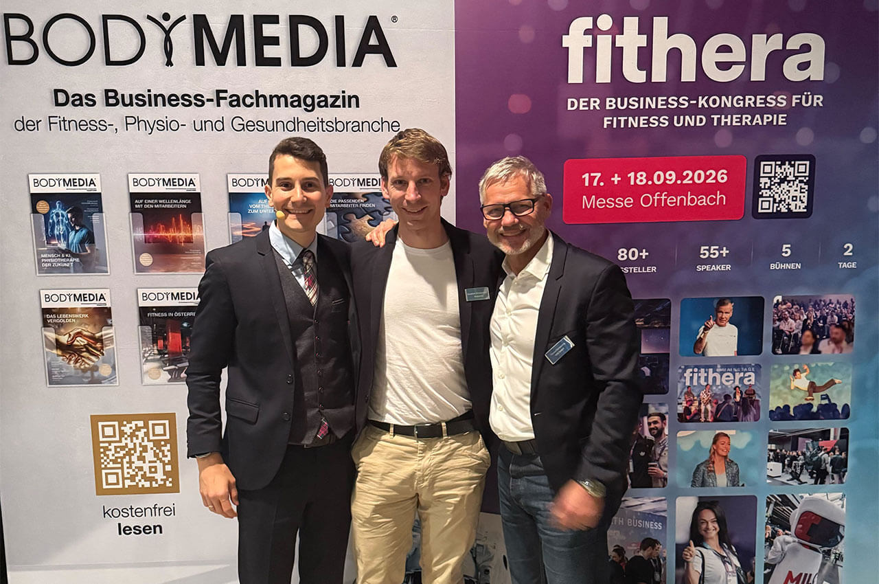 Marco Kämmerling Jonathan Schneidemesser, Thomas Kämmerling Bei der Physio.Connect vor fither/BODYMEDIA Zipperwall: Marco Kämmerling Jonathan Schneidemesser, Thomas Kämmerling